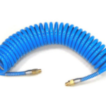 MANGUEIRA DE AR AZUL SERPENTINA PACOLE COM TERMINAIS 1/4 MACHO C/MOLA 8m
